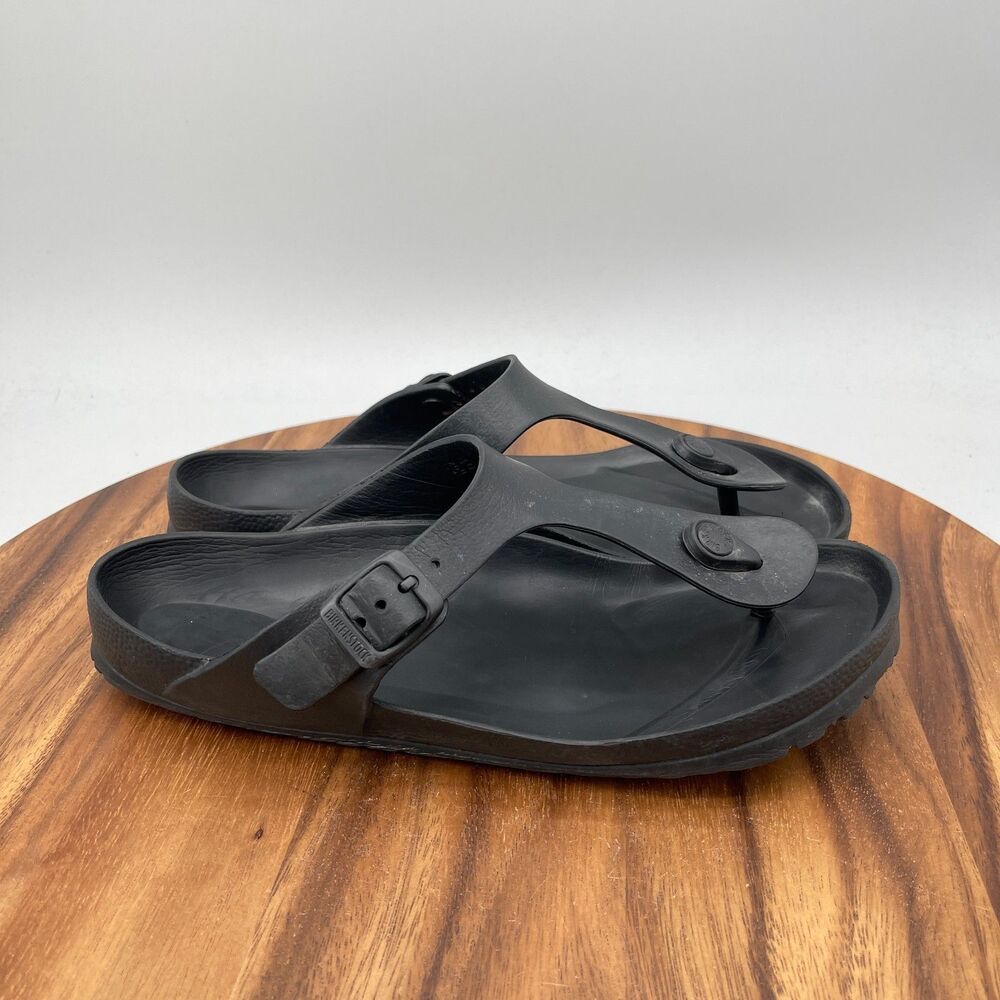 Birkenstock Gizeh EVA Sandals Womens Size 9 / 40 Black Thong Casual